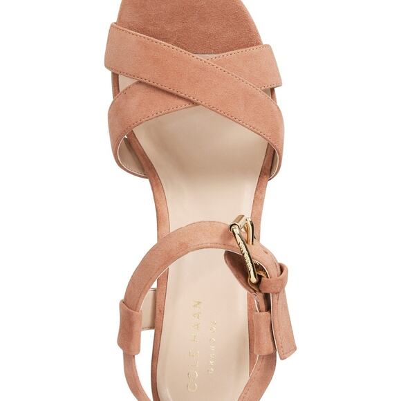 Cole Haan Kadi Mocha Tan Block-Heel Sandals - Picture 2 of 7